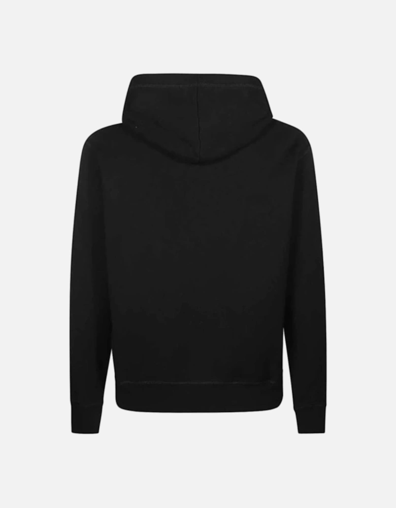 Black Hoodie Large White Icon Logo