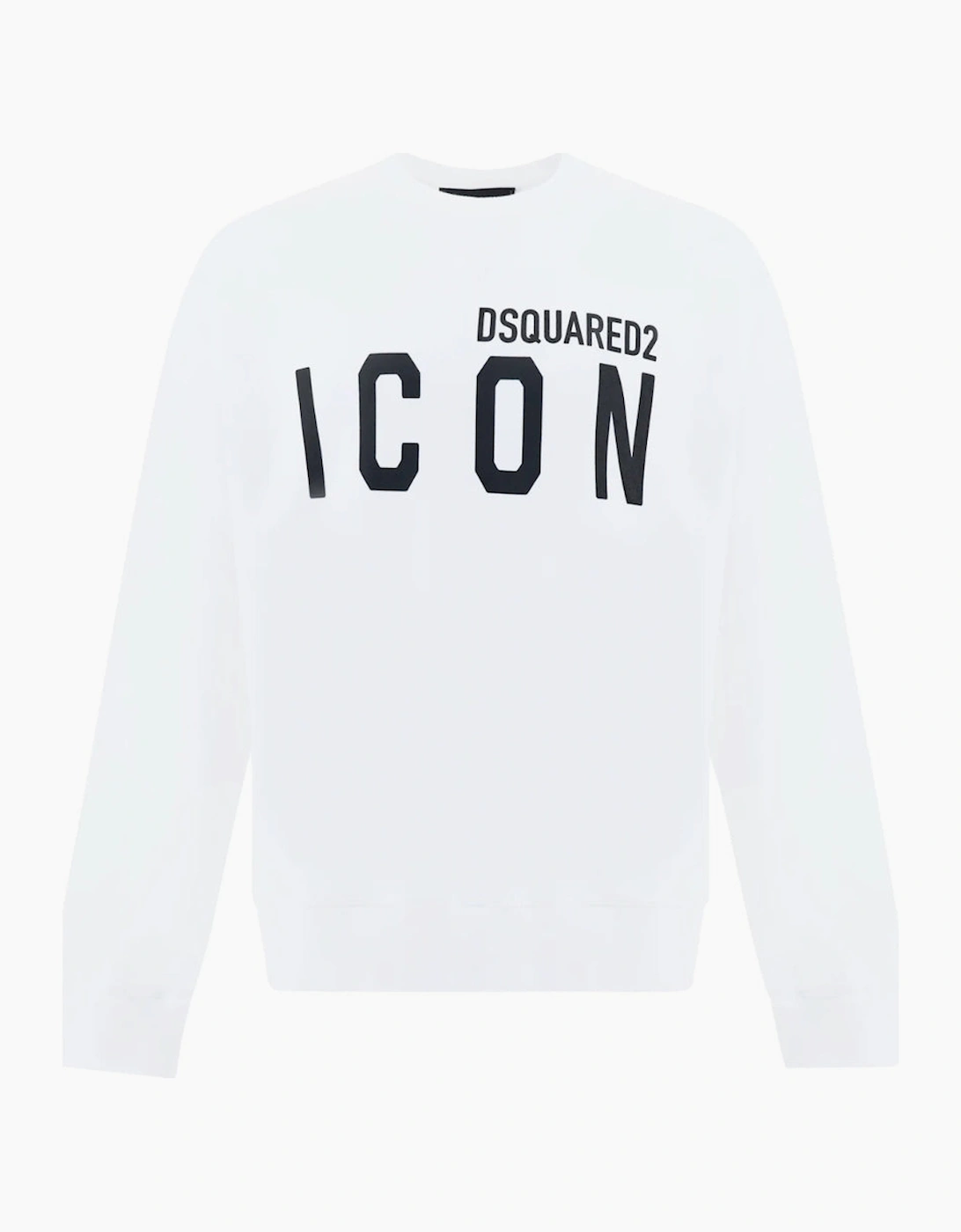 Dsquared2 Men's White/Black Sweatshirt Icon Cool Logo  38 M