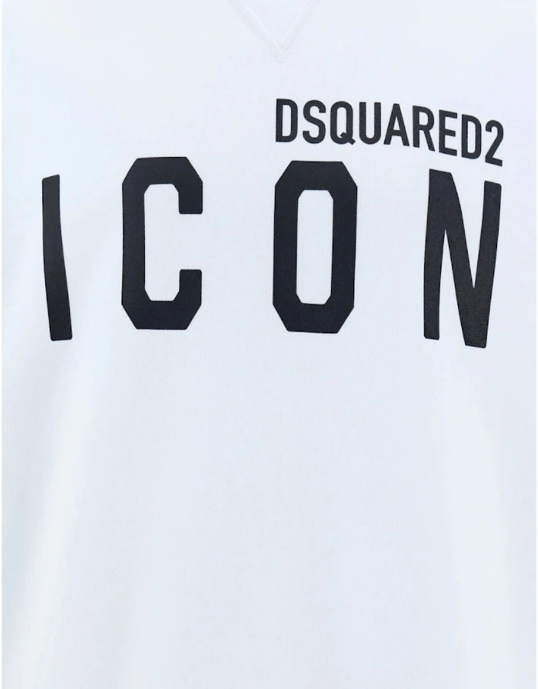 White Sweatshirt Large Icon Cool Black Logo