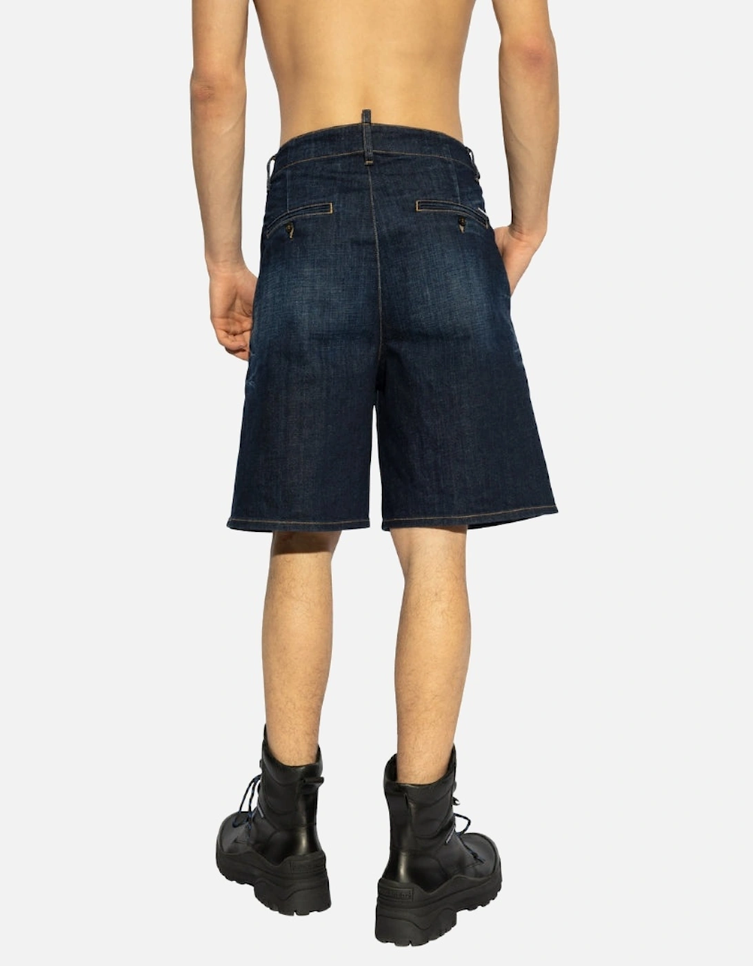 Dark Bermuda Shorts Denim Navy Blue