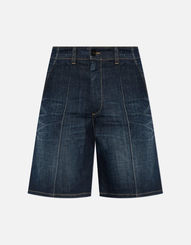 Dark Bermuda Shorts Denim Navy Blue