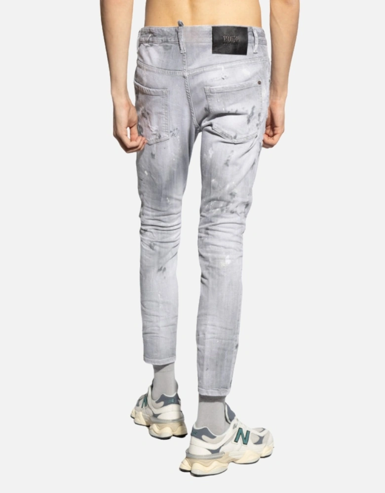 Grey Skater Jeans Paint design