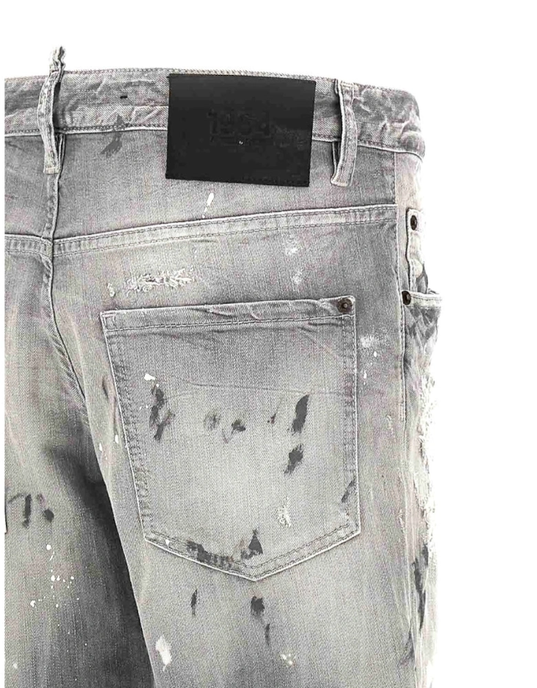 Grey Skater Jeans Paint design