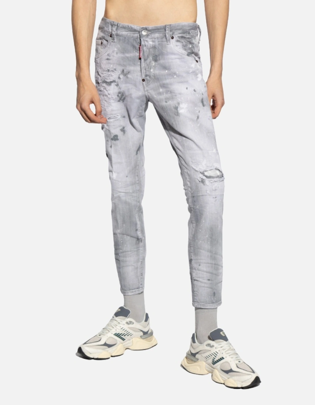 Grey Skater Jeans Paint design