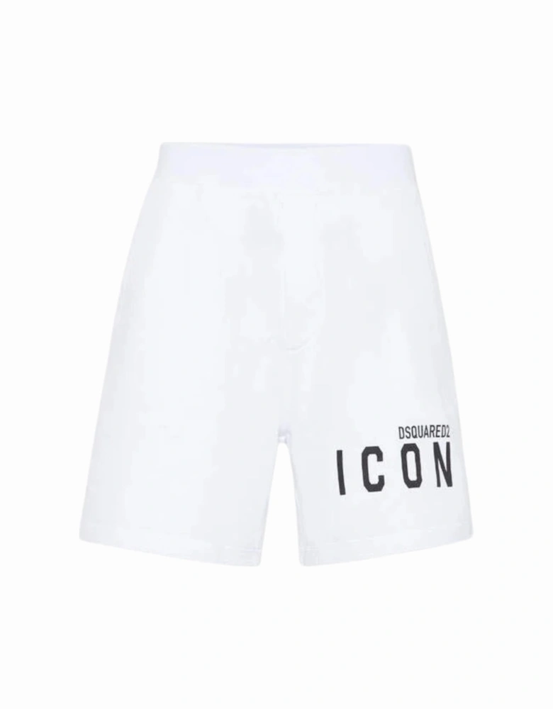 Icon logo Relaxed White Shorts