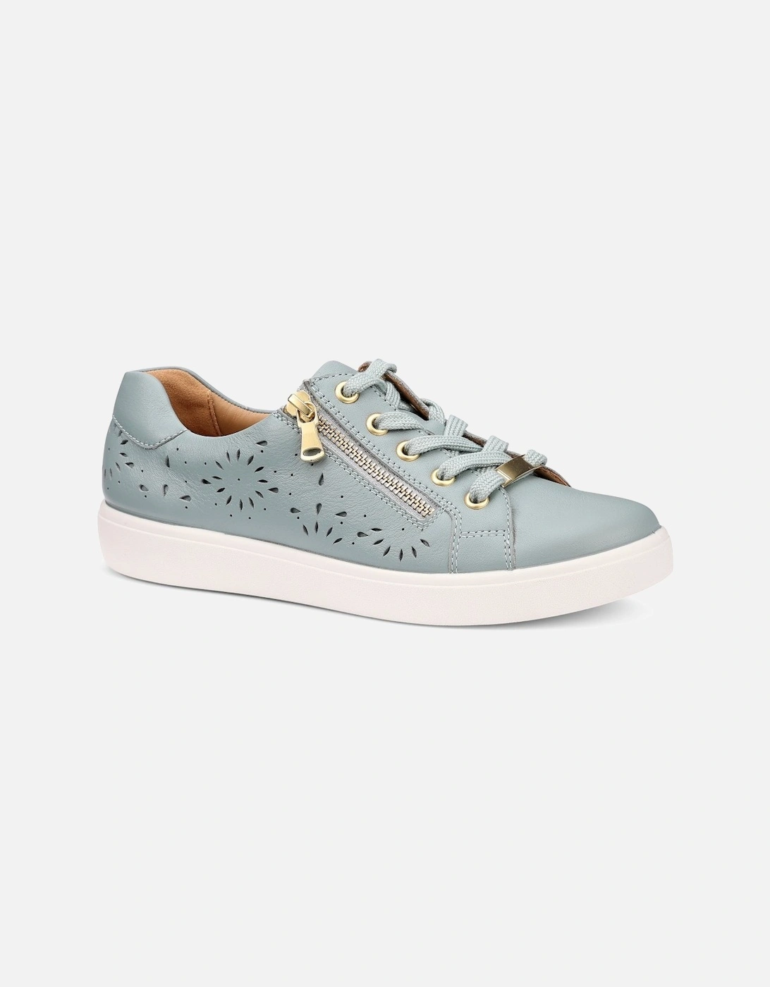 Hotter Women's Grey Wonder Wide Trainers - Size: 4.5