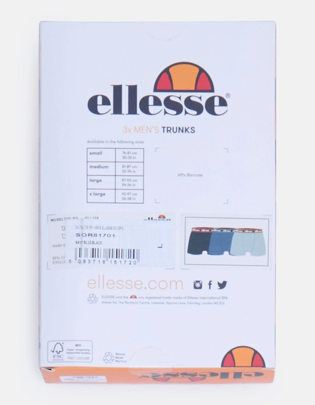 Muxel735 3Pk Mens Boxers - Navy/Blue/Black