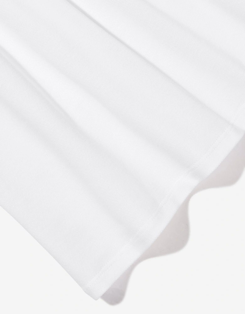 Girls Cotton Teddy Bear Dress in White