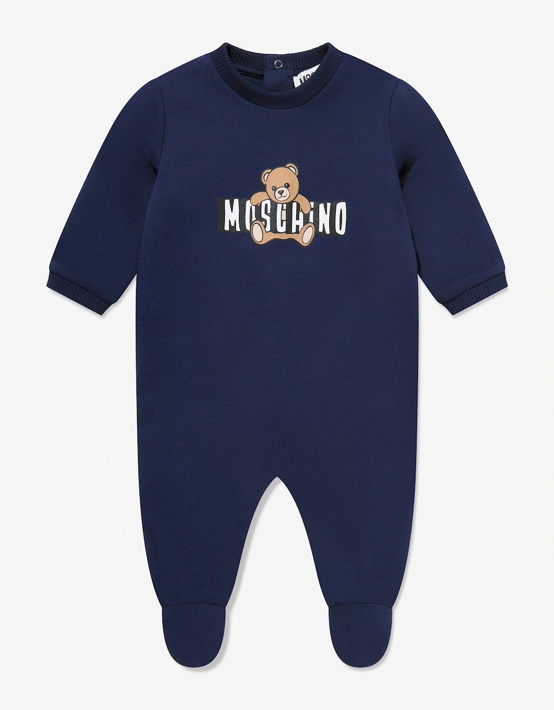 Baby Teddy Bear Logo Babygrow Set in Navy