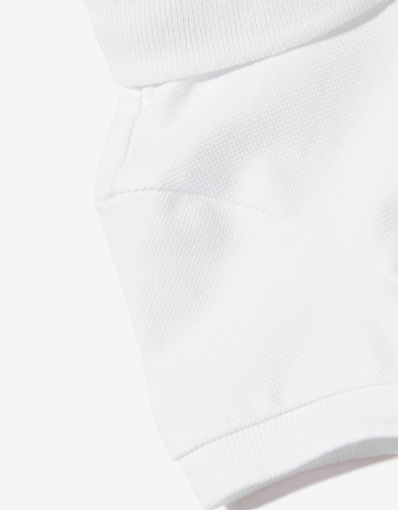 Baby Boys Teddy Bear Logo Polo Shirt in White