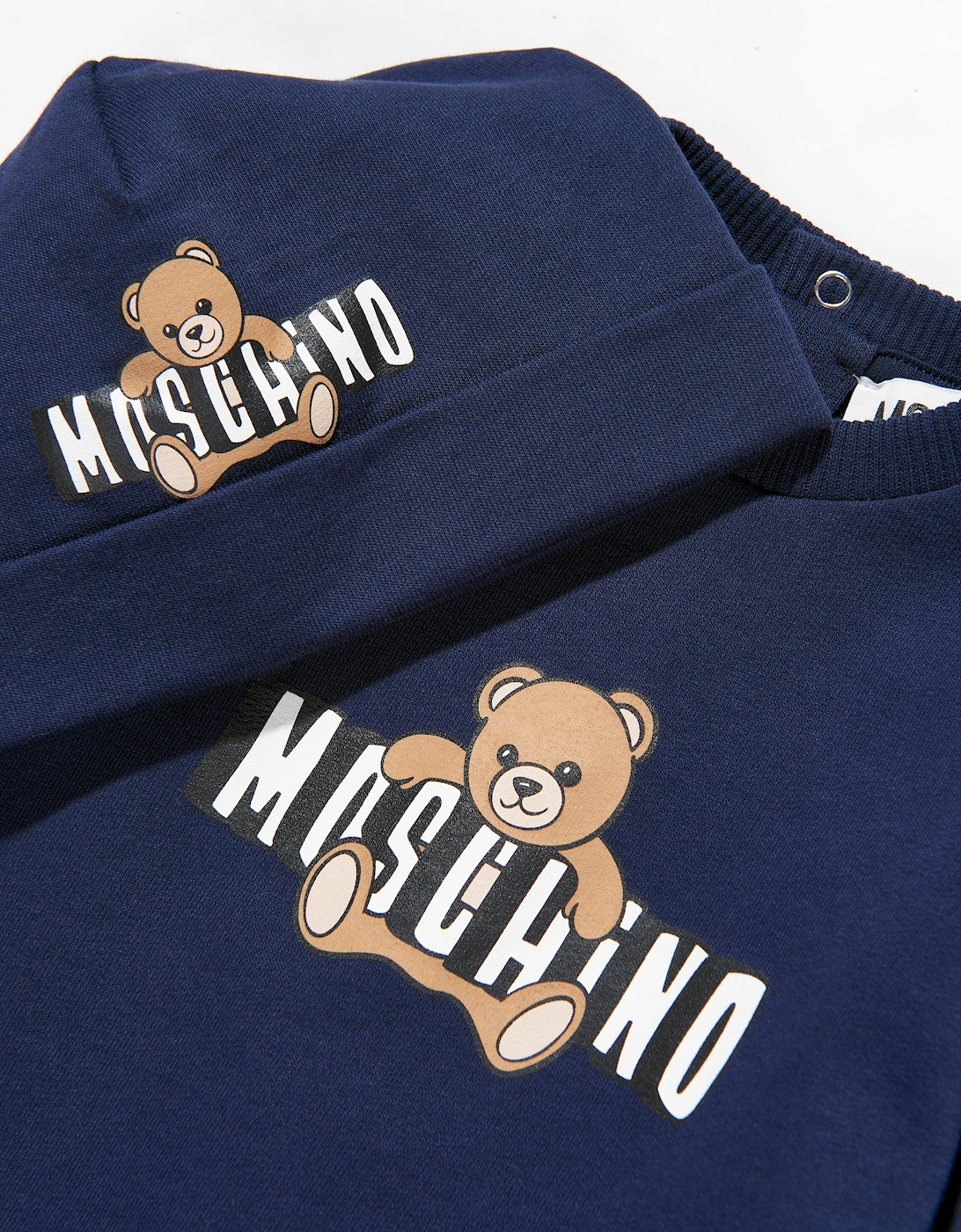 Baby Teddy Bear Logo Babygrow Set in Navy