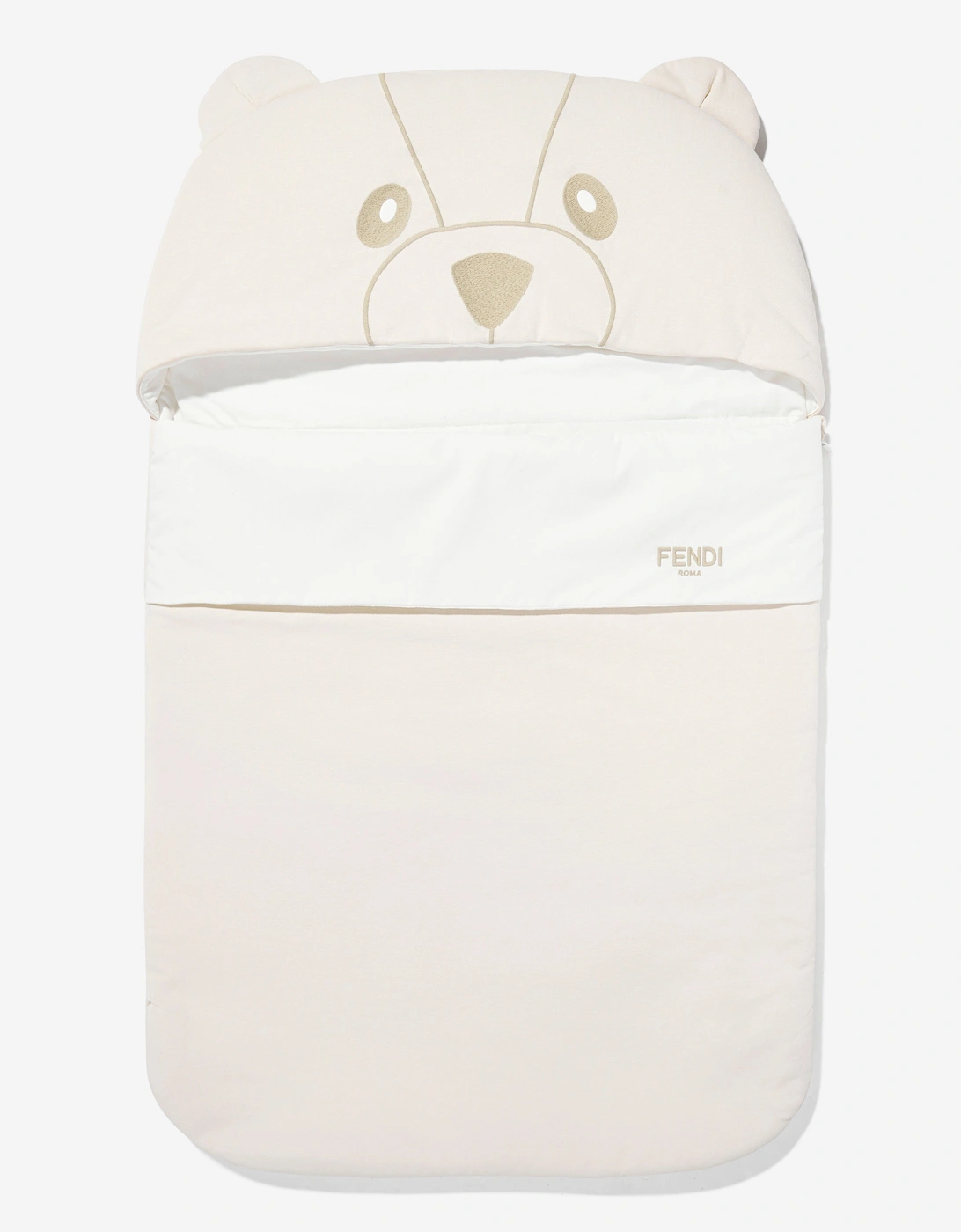Fendi Girls Cream 'S Baby Bear Padded Nest In Beige - Size: One Size, Kids