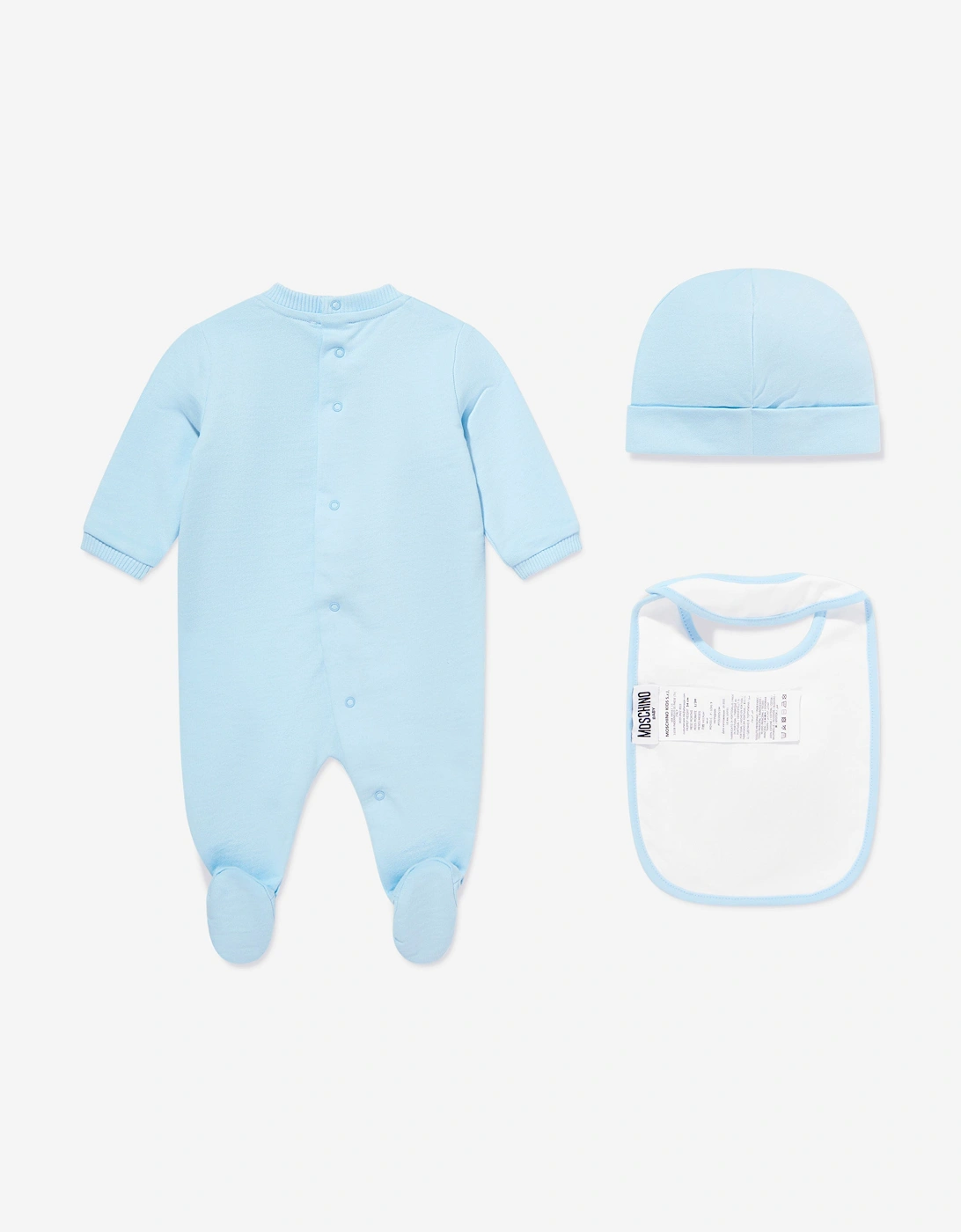 Baby Boys Teddy Bear Logo Babygrow Set in Blue