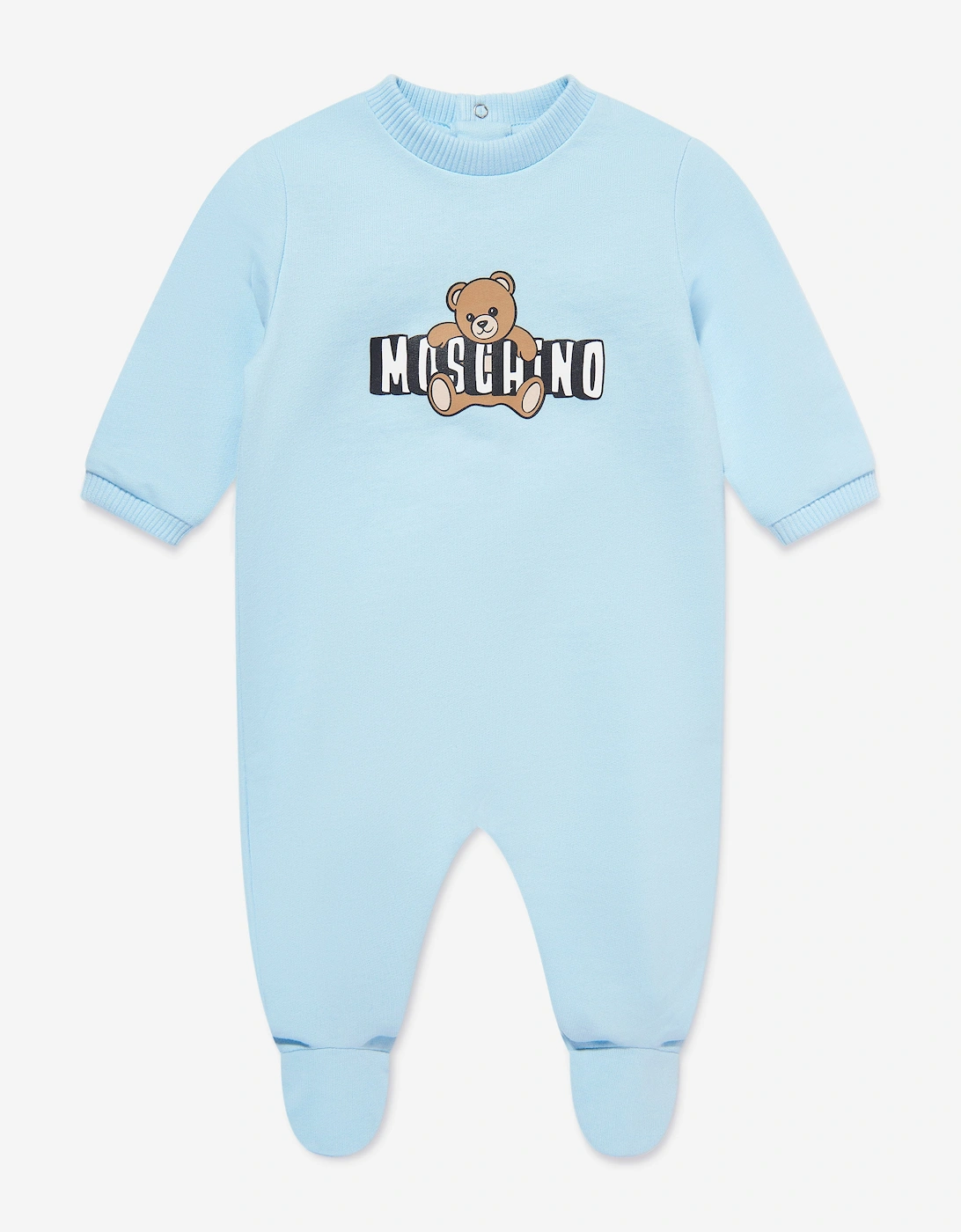 Baby Boys Teddy Bear Logo Babygrow Set in Blue