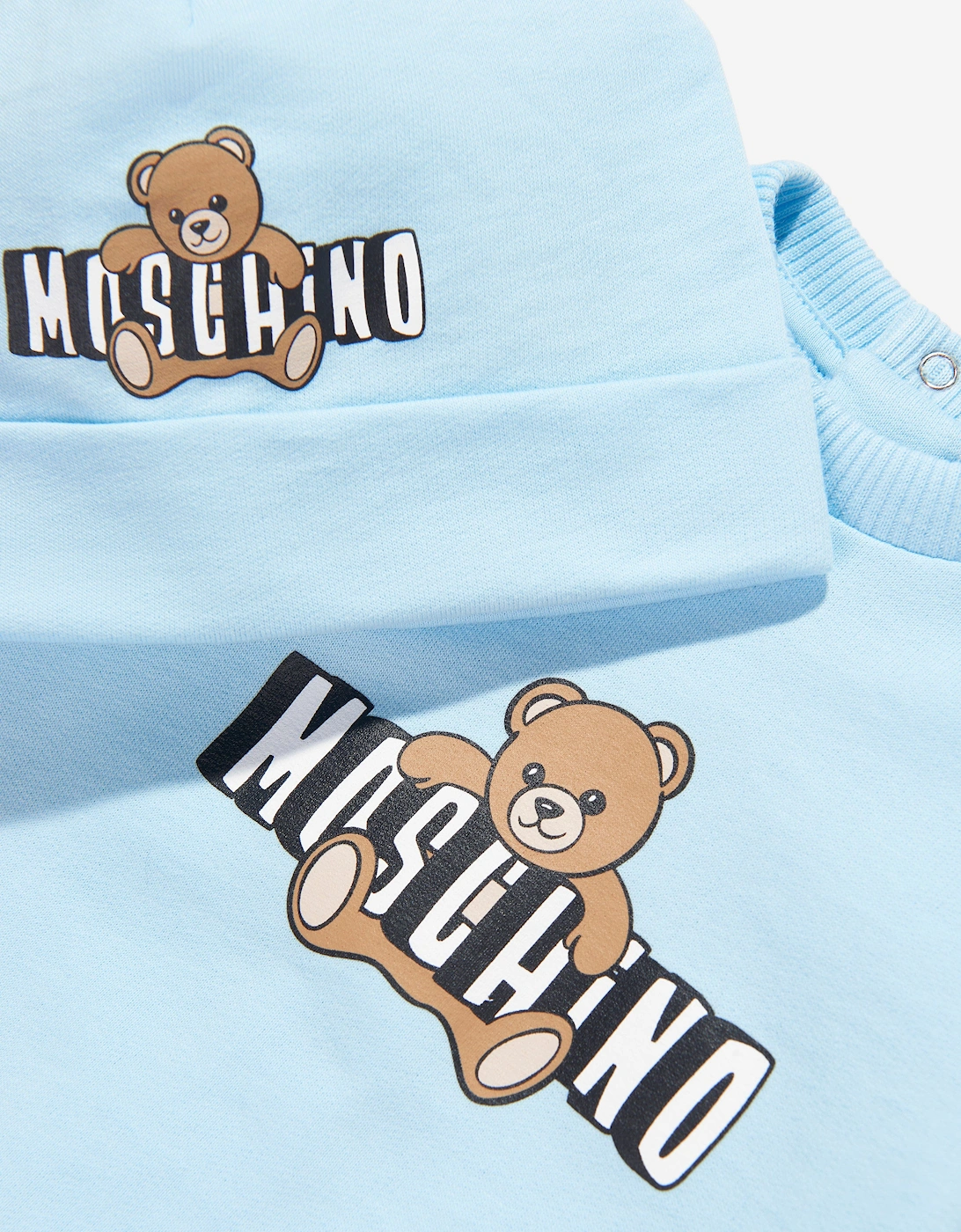 Baby Boys Teddy Bear Logo Babygrow Set in Blue
