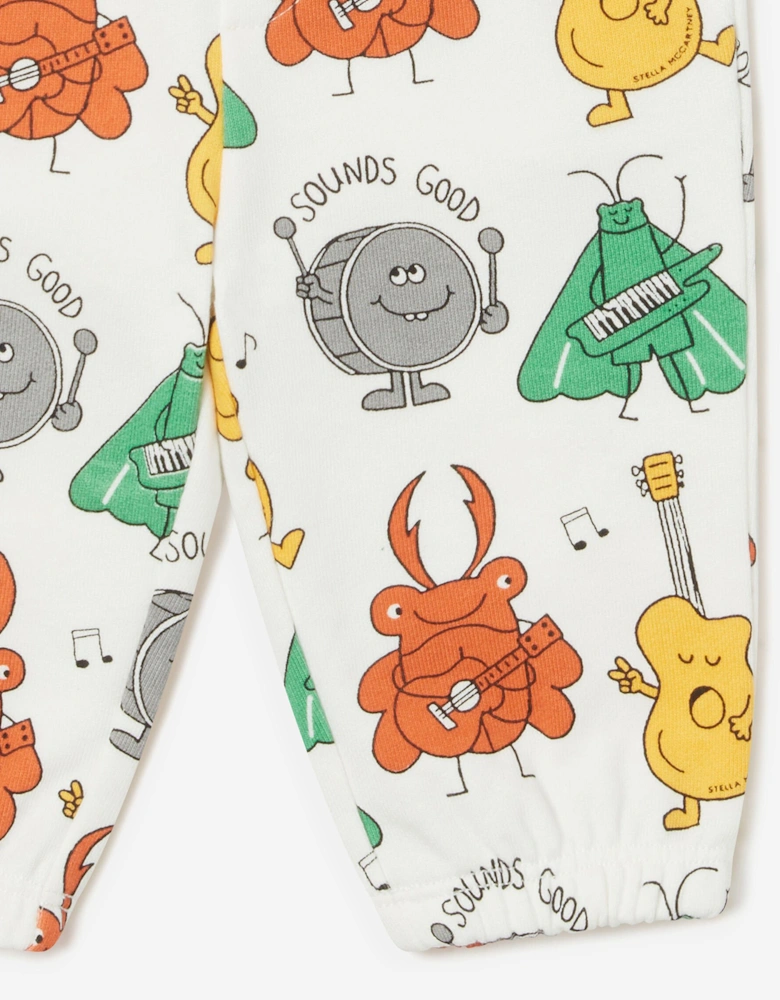 Baby Boys Sounds Good Joggers in Ivory