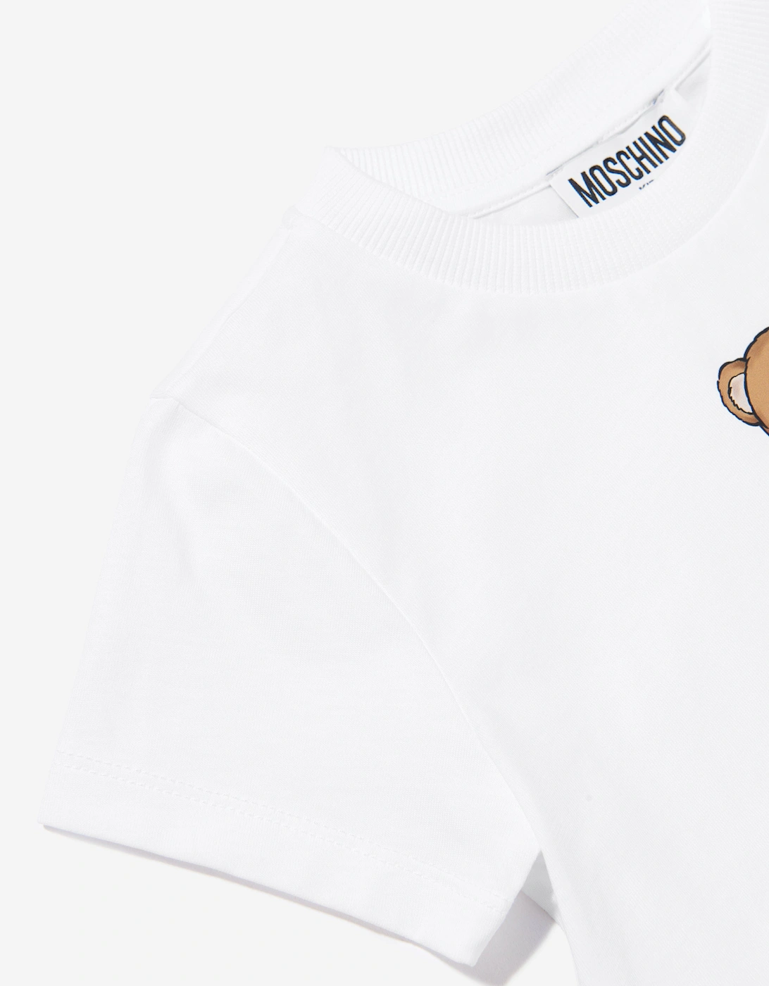 Girls Teddy Bear T-Shirt in White