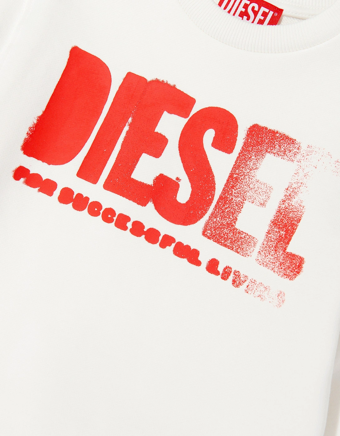 Boys Faded Logo Sweatshirt in Ivory