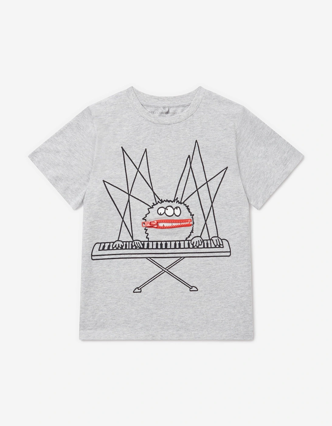Stella Mccartney Boys Grey Spider Print T-Shirt In  2 Years Size 2 Yrs Kids