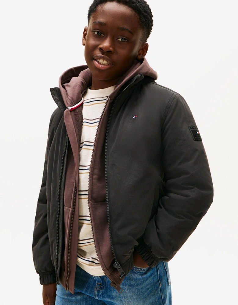 Boys Essential Padded Jacket in Black