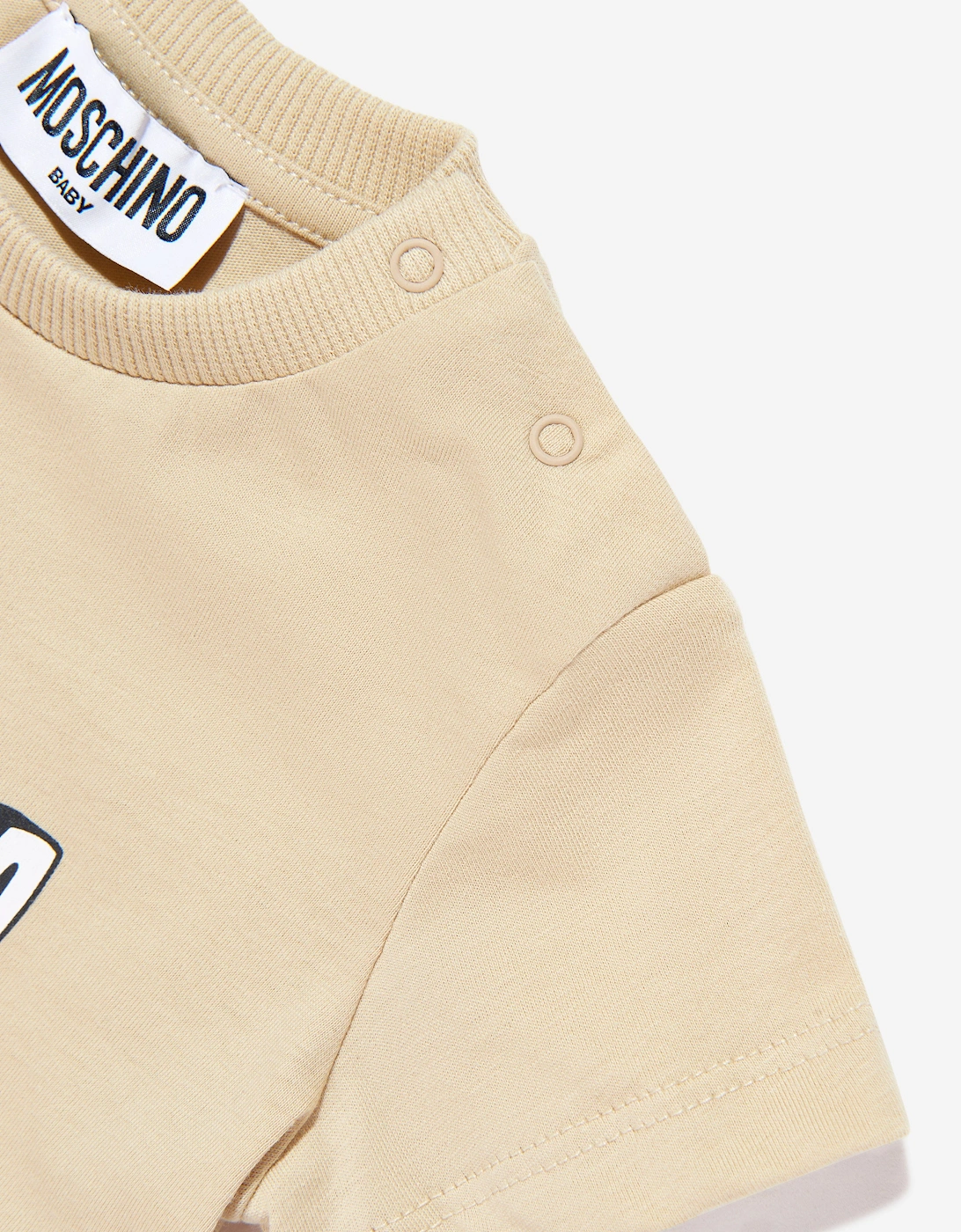 Baby Teddy Bear Logo T-Shirt in Beige