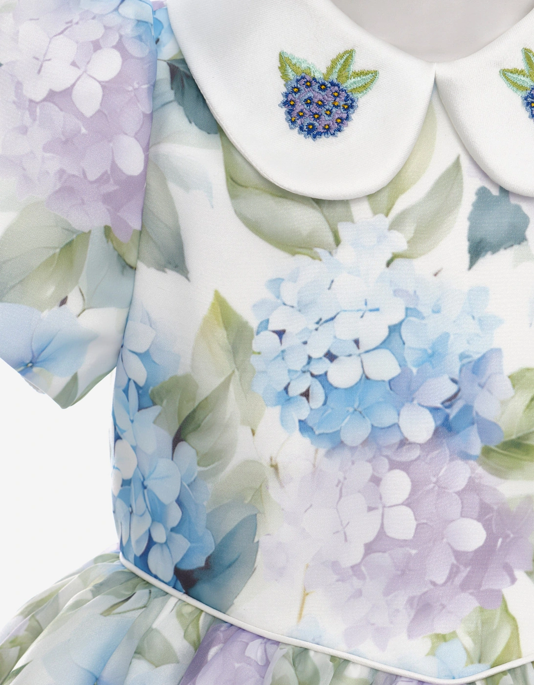 Girls Floral Occasion Dress with Bag in Blue