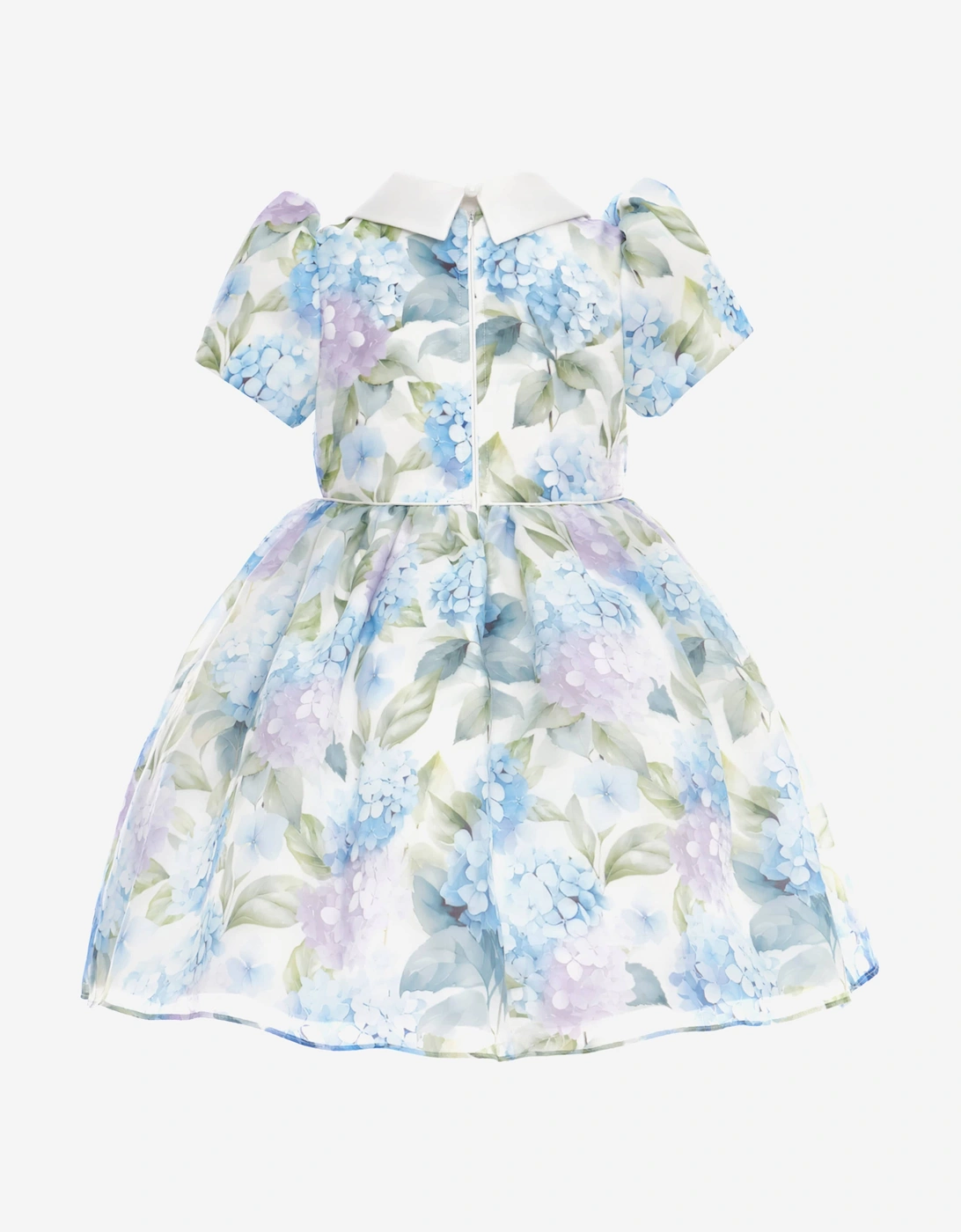 Girls Floral Occasion Dress with Bag in Blue