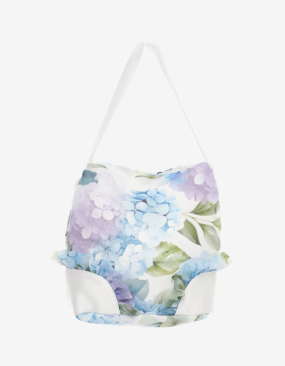 Girls Floral Occasion Dress with Bag in Blue