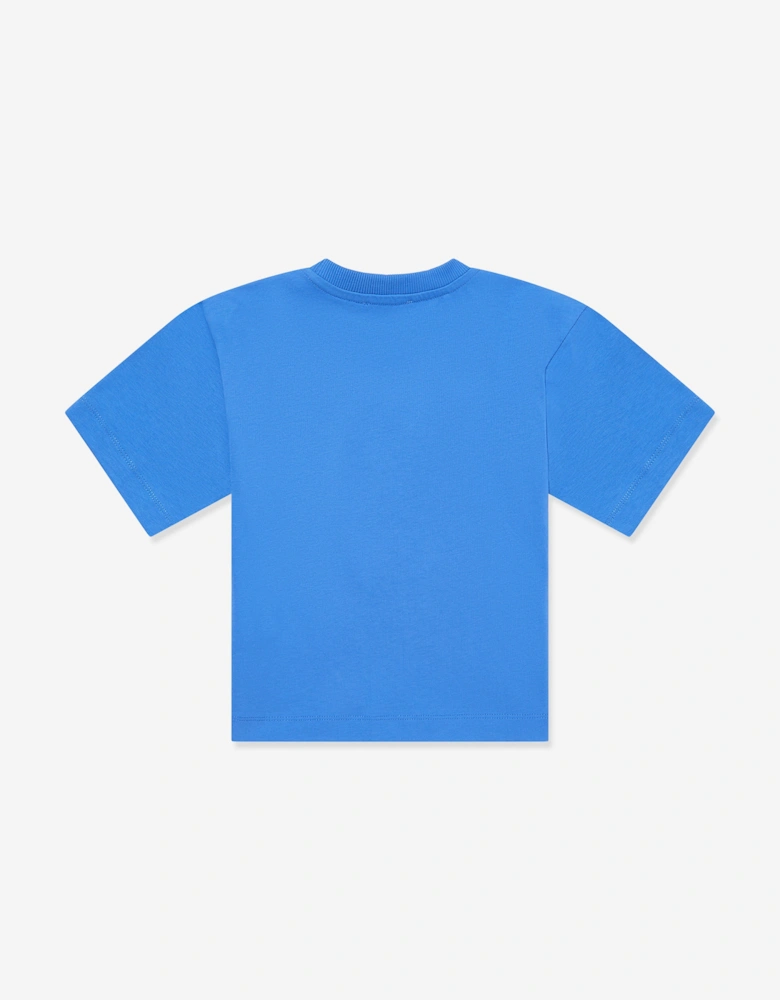 Kids Teddy Bear Logo T-Shirt in Blue
