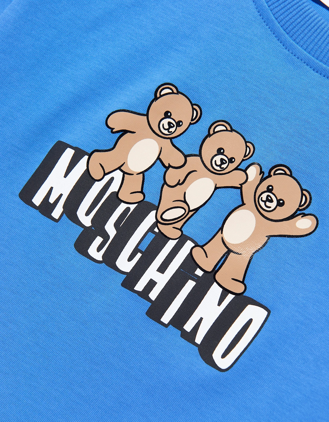 Kids Teddy Bear Logo T-Shirt in Blue