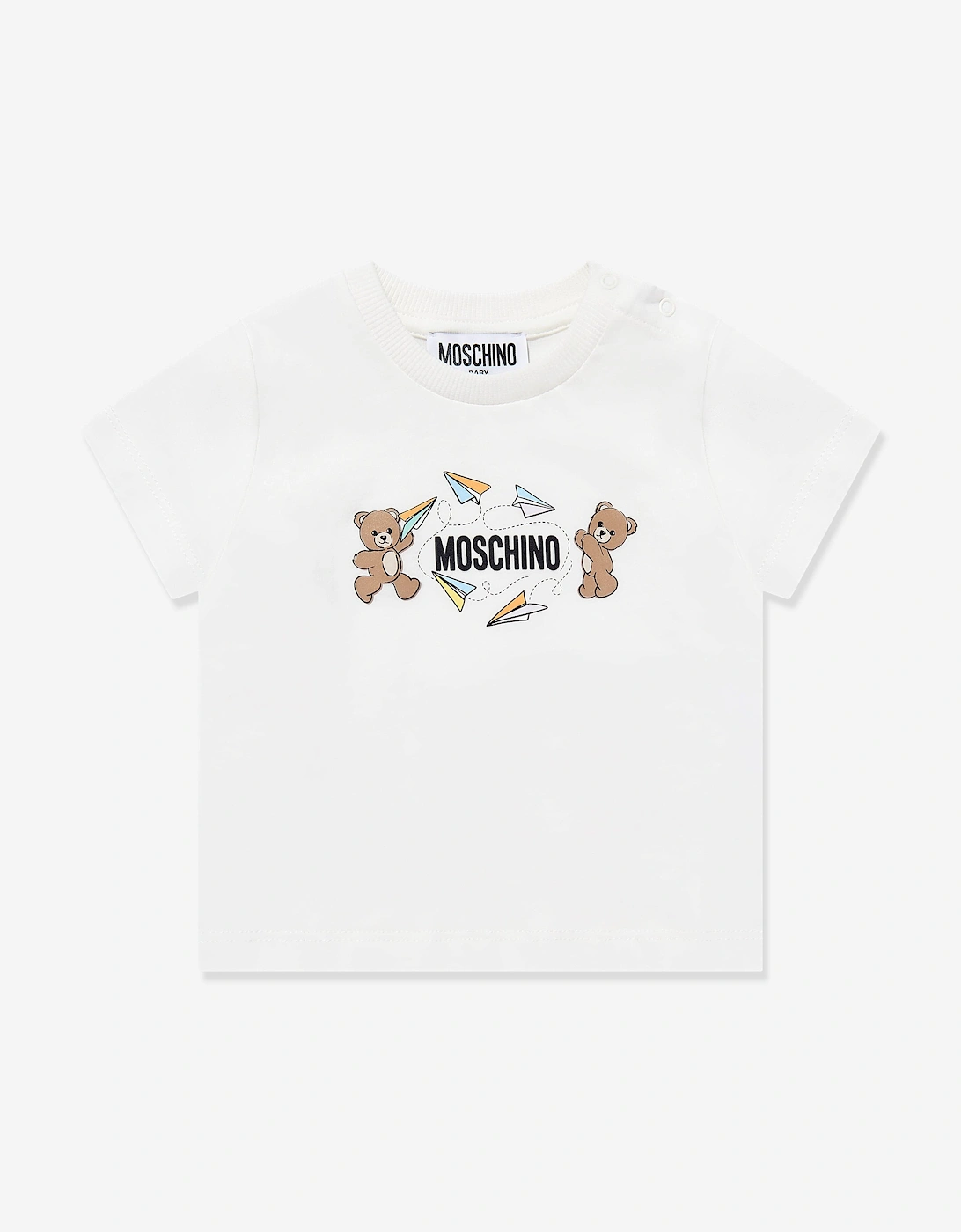 Baby Teddy Bear Logo T-Shirt in Ivory, 5 of 4