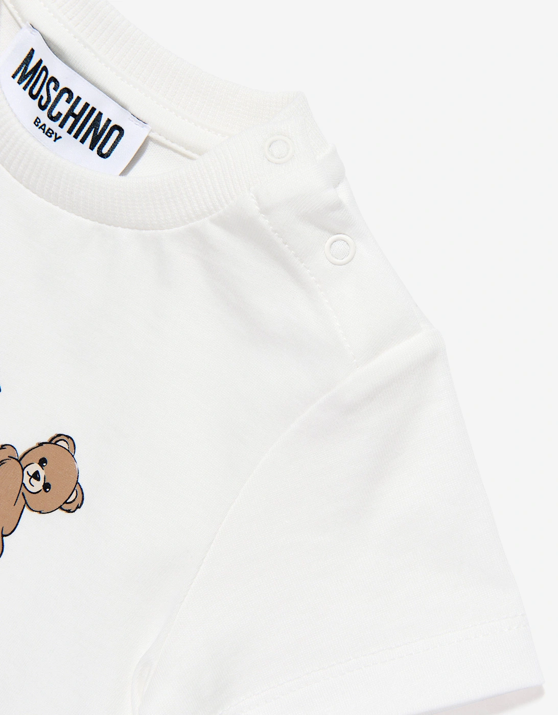 Baby Teddy Bear Logo T-Shirt in Ivory