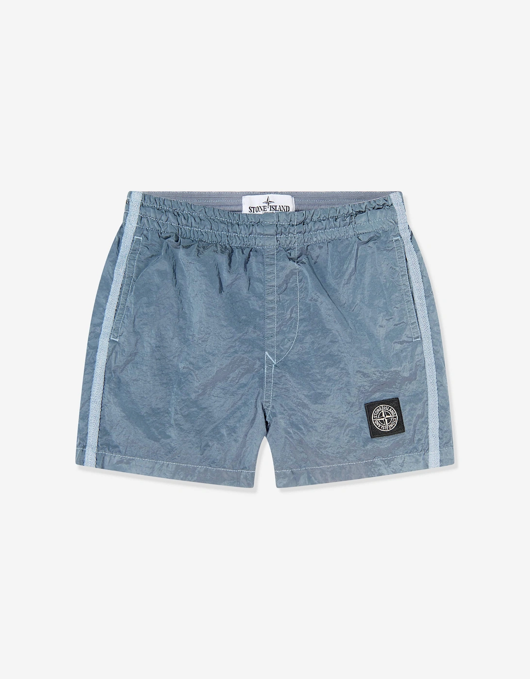 Boys Compass Logo Swim Shorts in Blue, 5 of 4