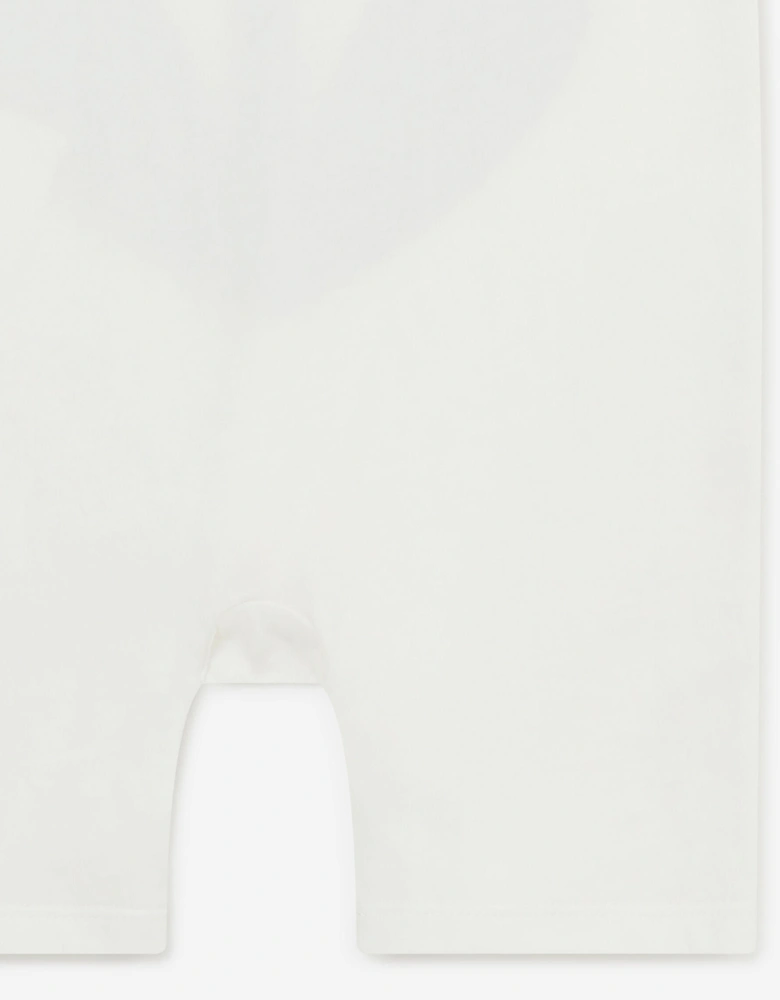 Baby Girls Flower Romper in Ivory