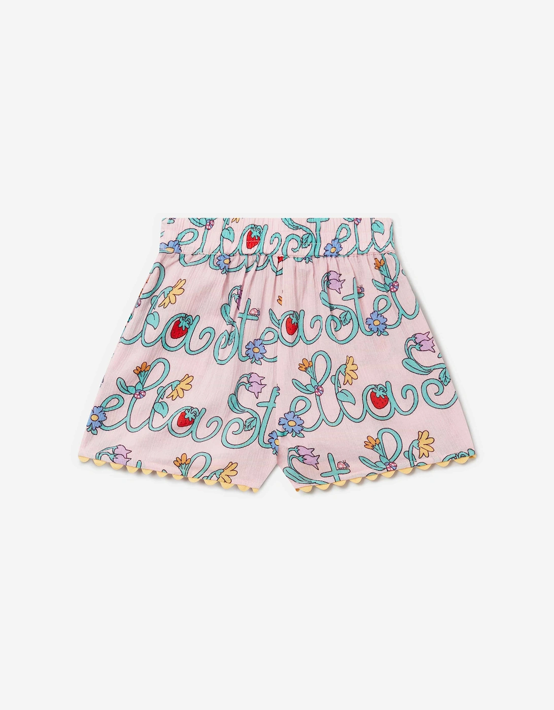 Girls Flower Logo Shorts in Pink
