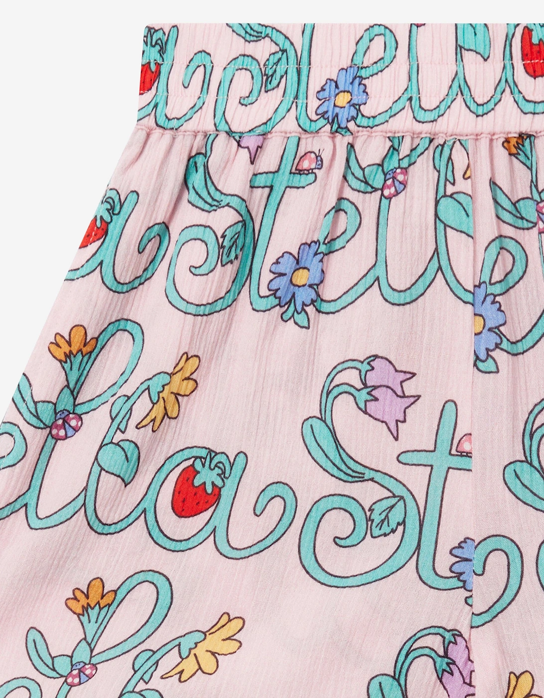 Girls Flower Logo Shorts in Pink