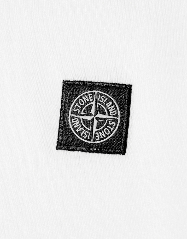 Boys Compass Logo Patch T-Shirt in White