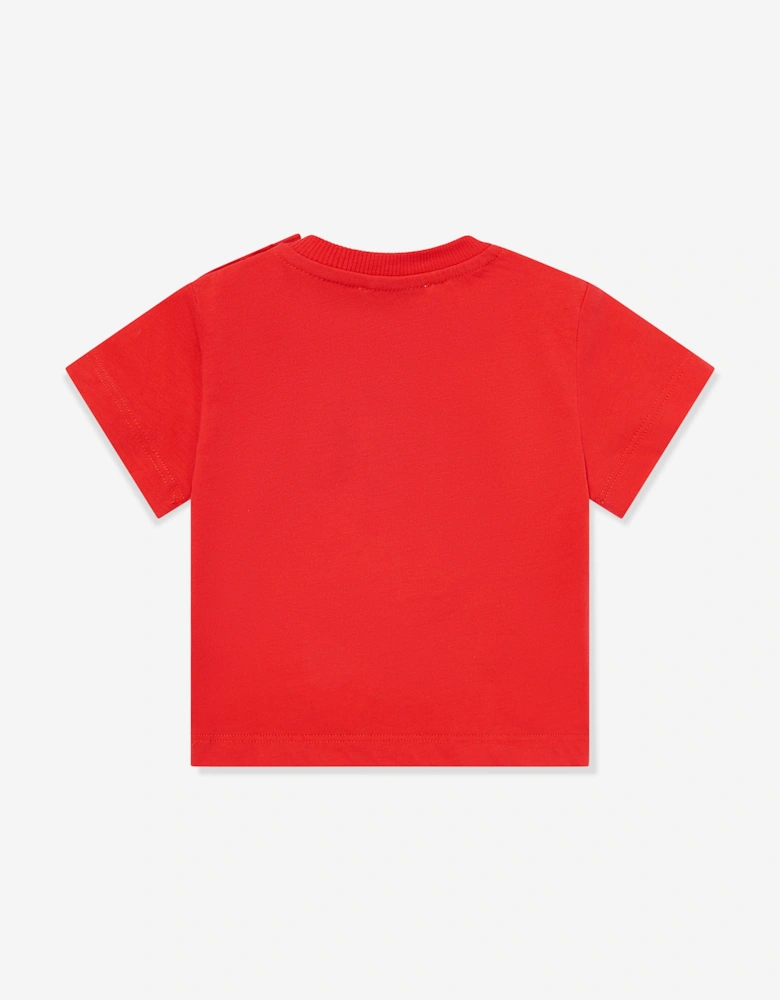 Baby Teddy Bear Logo T-Shirt in Red
