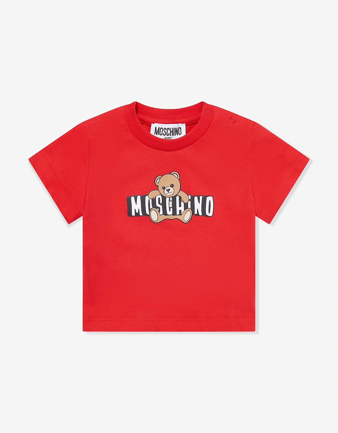 Baby Teddy Bear Logo T-Shirt in Red, 5 of 4
