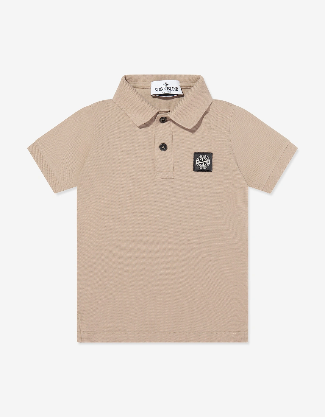 Boys Compass Logo Polo Shirt in Beige, 5 of 4