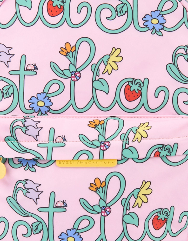 Girls Flower Logo Backpack in Pink (40cm)