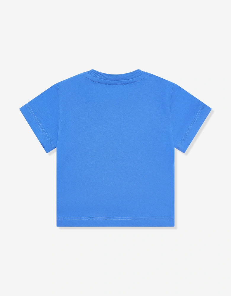 Baby Boys Teddy Bear Logo T-Shirt in Blue
