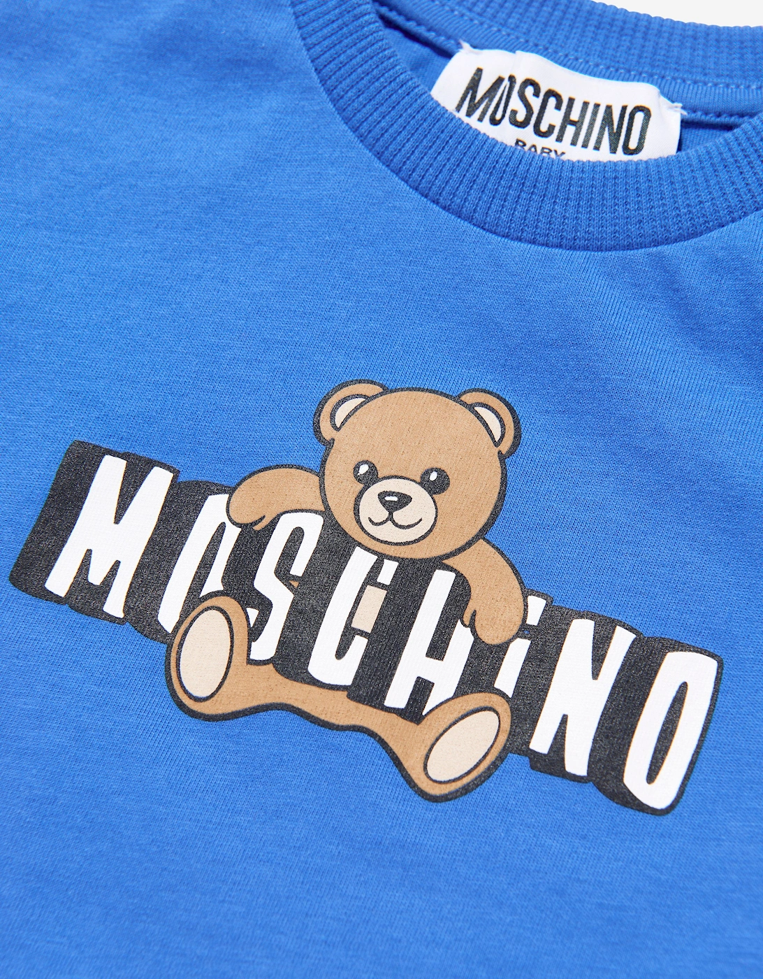 Baby Boys Teddy Bear Logo T-Shirt in Blue