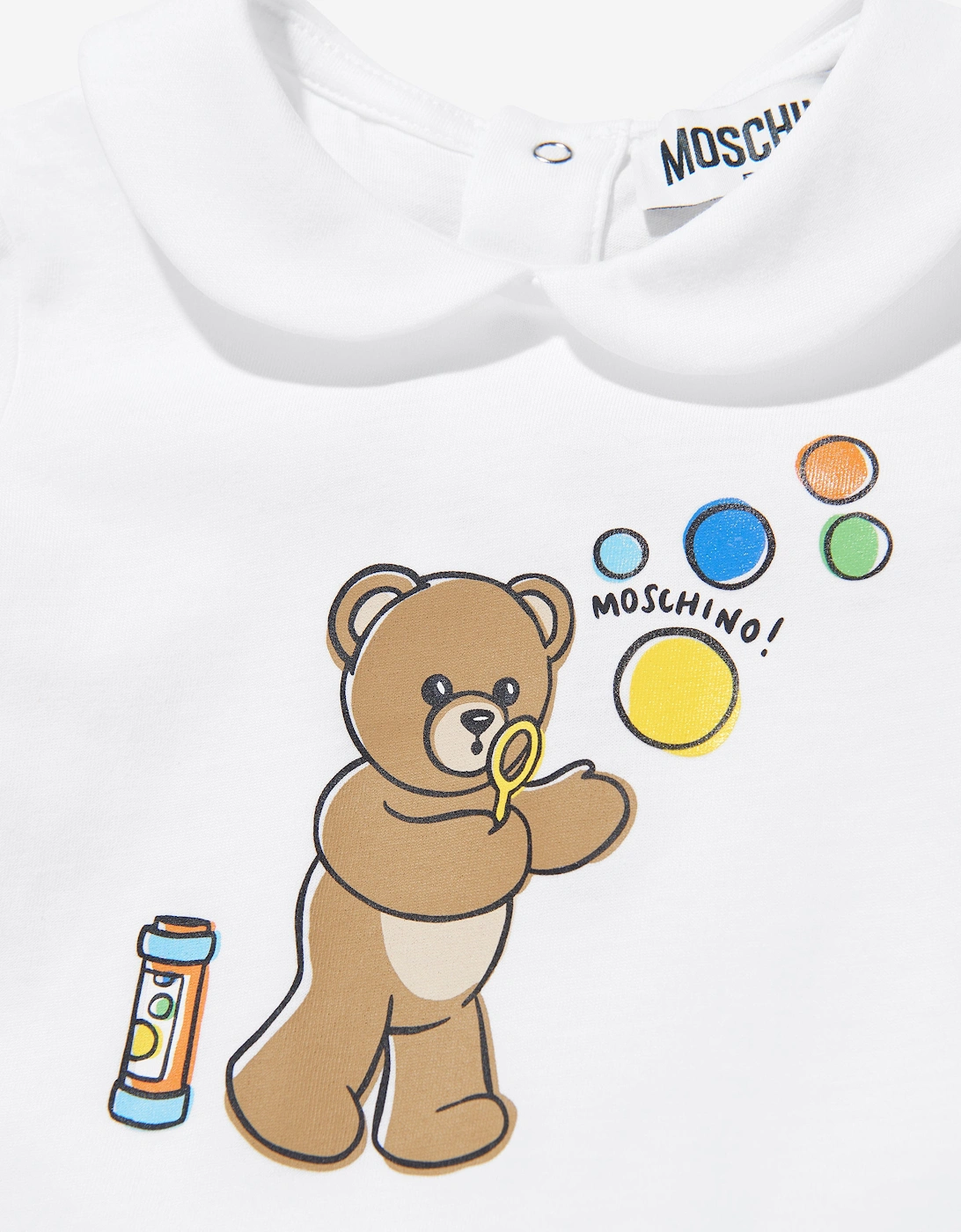 Baby Teddy Bear Romper in White