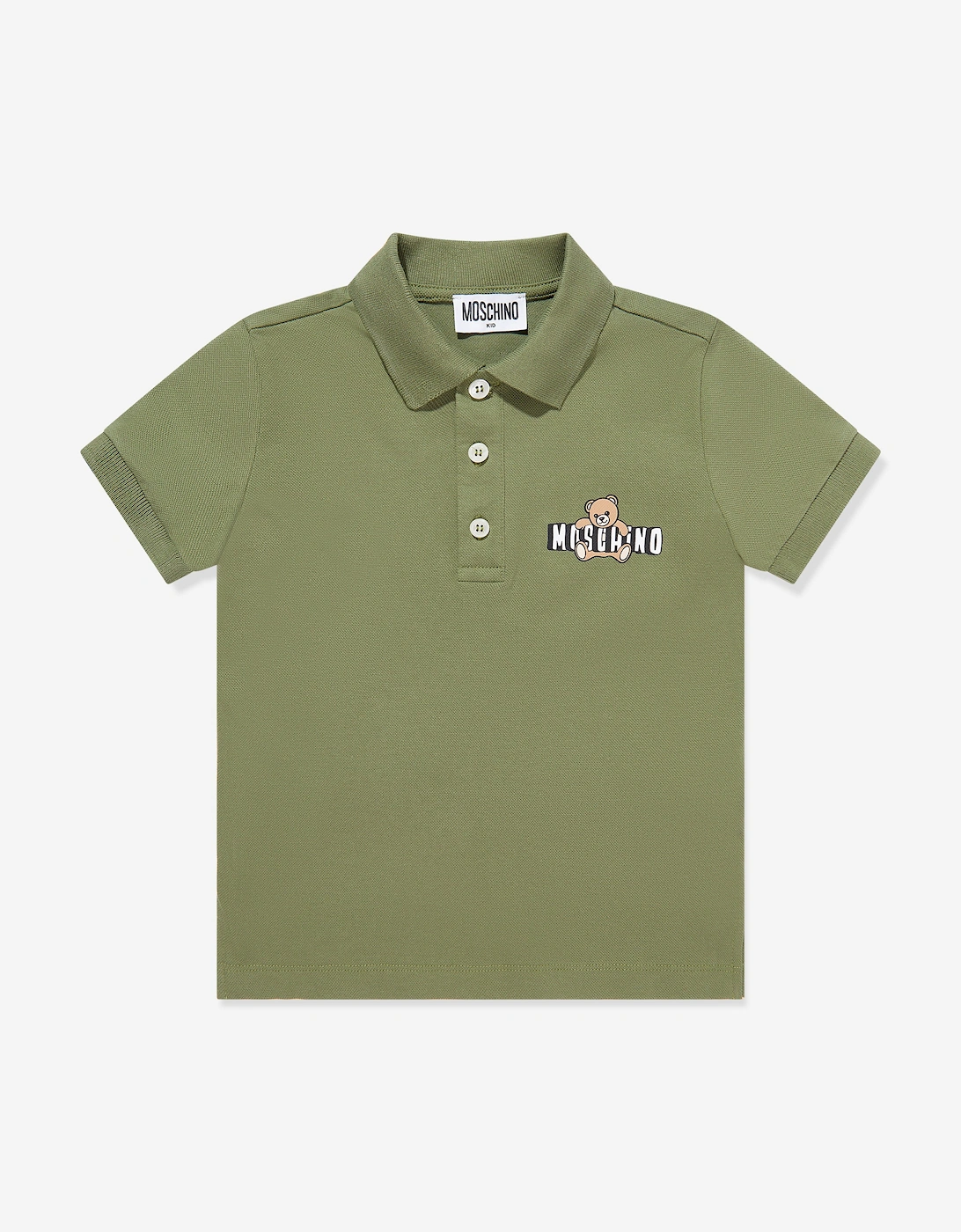 Moschino Boys Green 'S Teddy Bear Logo Polo Shirt In  12 Years Size 12 Yrs Kids
