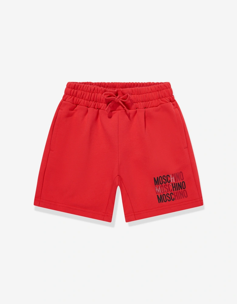 Boys Logo Short Set in Red