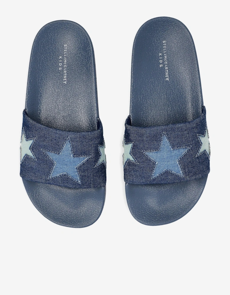 Girls Star Sliders in Blue
