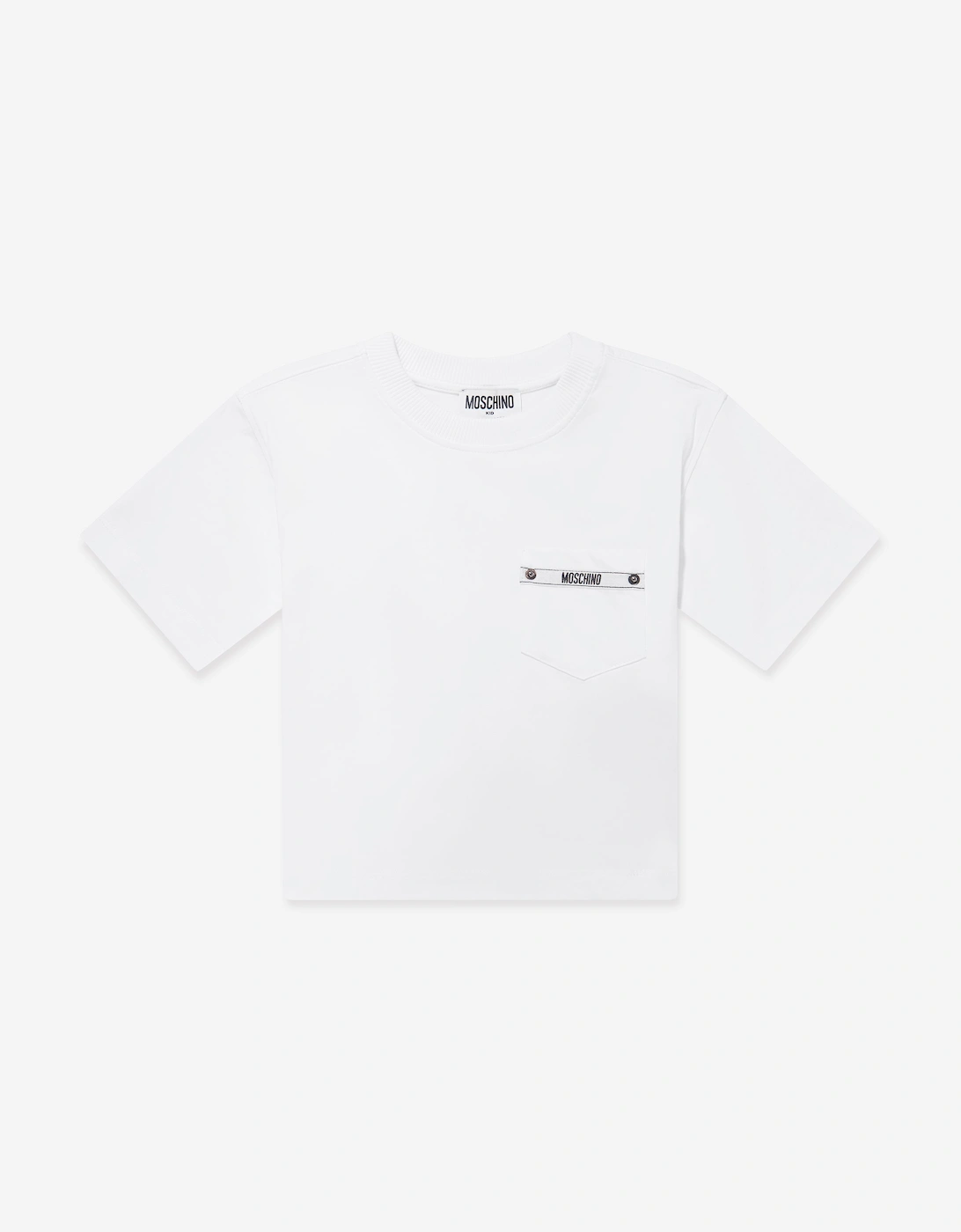 Boys Logo Pocket T-Shirt in White, 5 of 4