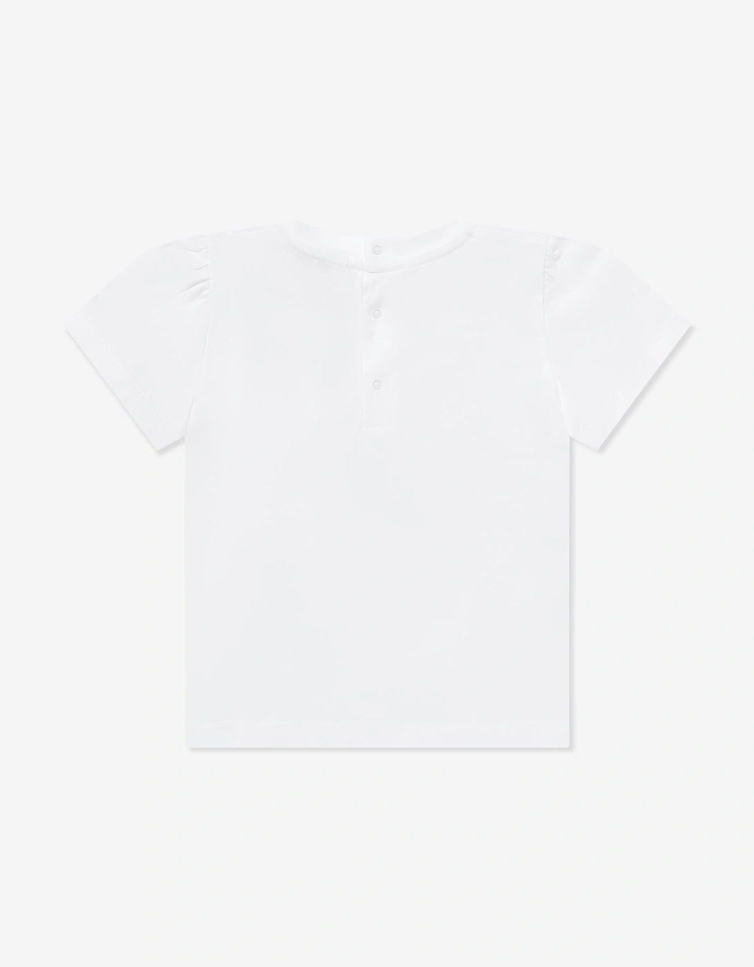 Baby Girls Teddy Bear T-Shirt in White