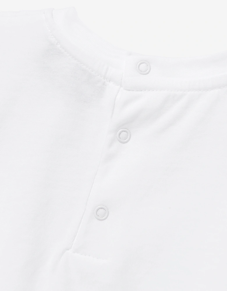 Baby Girls Teddy Bear T-Shirt in White